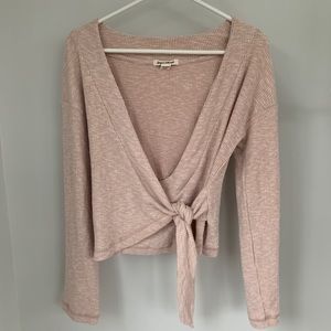 Billabong wrap sweater with bell sleeves